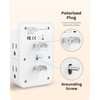 LENCENT 2 Prong Power Strip, 3 to 2 Prong Outlet