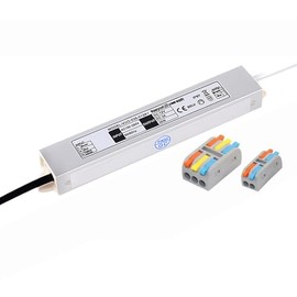 LIDESENMO Waterproof IP67 12V 3A Power Supply 36W AC DC Voltage Transformer, AC 120V to DC 12V Volt Converter Outdoor LED Light Driver (1-Pack)