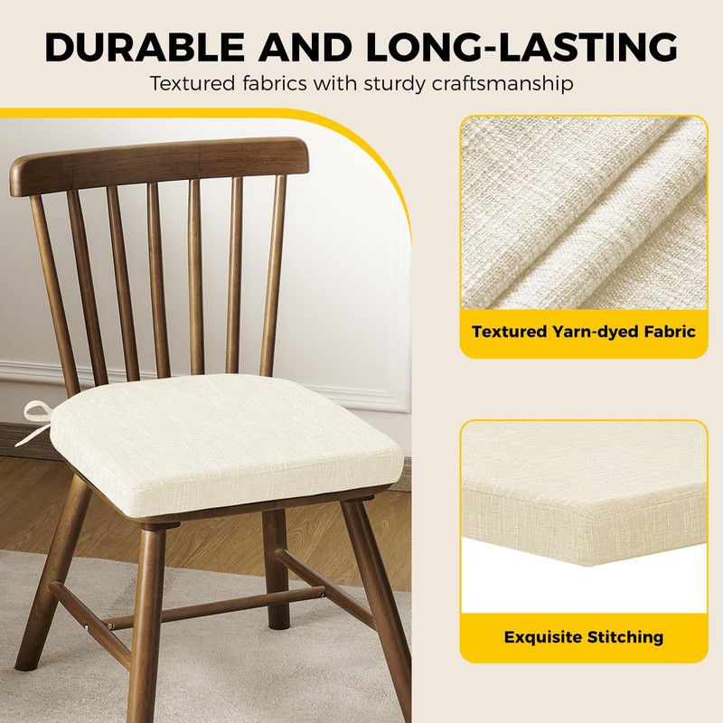 downluxe Indoor Chair Cushions for Dining Chairs, Soft and Comfortable