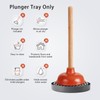 Dealsgogo Plunger Tray - Plunger Mat Air Drying Mat for