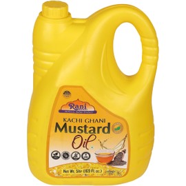 Rani Mustard Oil (Kachi Ghani) 169 Ounce (5 Liter) NON-GMO | Gluten Free | Vegan | 100% Natural | Kosher