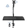 VIVO Sit-Stand Height Adjustable Pneumatic Spring Arm Keyboard Tray Desk