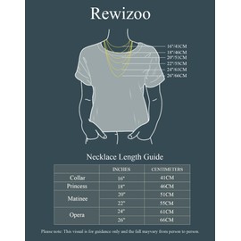 Rewizoo Necklaces 14K Gold Necklace for Women Non Tarnish Gold Necklace for Mens Necklace Chain Figaro Chain for Men Gold Chain for Men Available 16 ” to 26 ” (24 Inches)