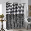 Seasonwood Farmhouse Shower Curtain Grey Shower Curtain with Button Bathroom