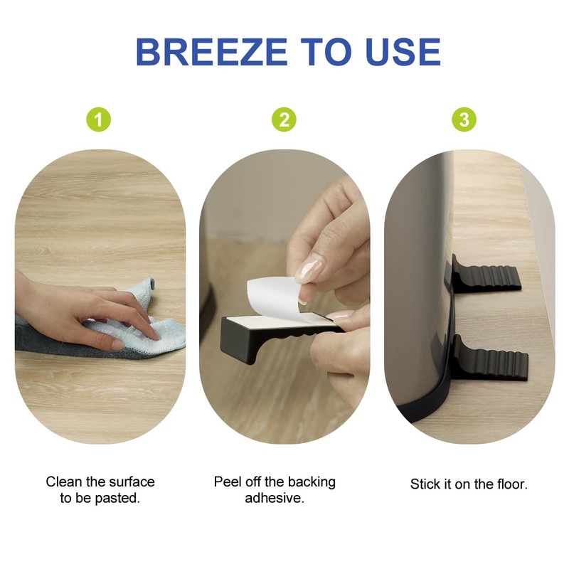 LANMU Trash Can Wall Protector and Stop Moving Backward, 4