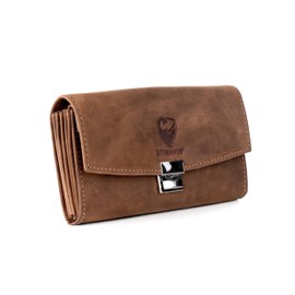 GERMANUS Toni Waiter's Wallet, Gastro Wallet, Real Leather, Wild Brown
