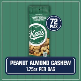 Kar's Kar's Nuts Peanut Almond Cashew Mixed Nuts, 1.75 oz Individual Snack Packs C Bulk Pack of 72, Gluten-Free Snacks
