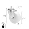 WAGNER Swivel Castor Diameter 100 mm, Height 130 mm, Galvanised