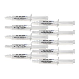 Teeth Whitening 10ml Carbamide Peroxide and 3ml Remineralization Gel Syringe Dispensers with 2 Mouth Trays (10, 44%)