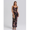 HTZMO Women Summer Floral Bodycon Maxi Dress V Neck Halter