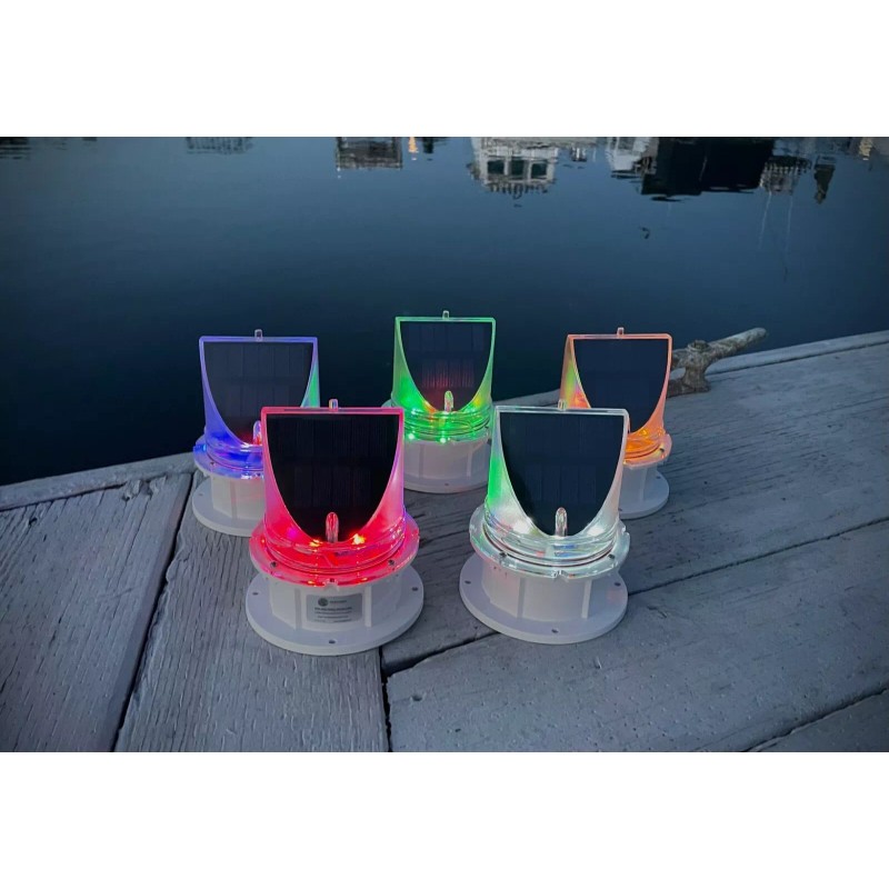 PilotLights.net Marine Solar Warning Light - PRO GREEN LED Marine