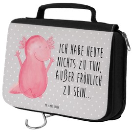 Parent-New Mr. & Mrs. Panda Toiletry Bag Axolotl Hurra, gray, Hand drawn