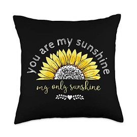 InGENIUS Nature Sunflower Art My Sunshine Gifts Sunflower Gifts Good Vibes Sunshine Nature Lover Throw Pillow, 18x18, Multicolor