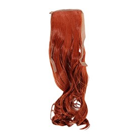 WIG ME UP - YZF-TC18-130 Hairpiece Braid Henna Red Rust Red Wavy 45 cm Tape Hair Clip Hair Extension