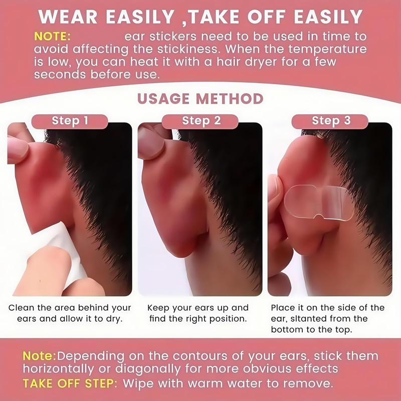 30PCS Cosmetic Ear Corrector,Solve Big Ear Problem with E-ar Stickers,E-ar