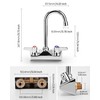 4 Inch Center Kitchen Sink,Commercial Sink Faucet,Brass Kitchen Faucet,Wall Mount