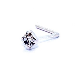 Arranview Jewellery 2 mm Squares Austrian Crystal Nose Stud – 925 Sterling Silver