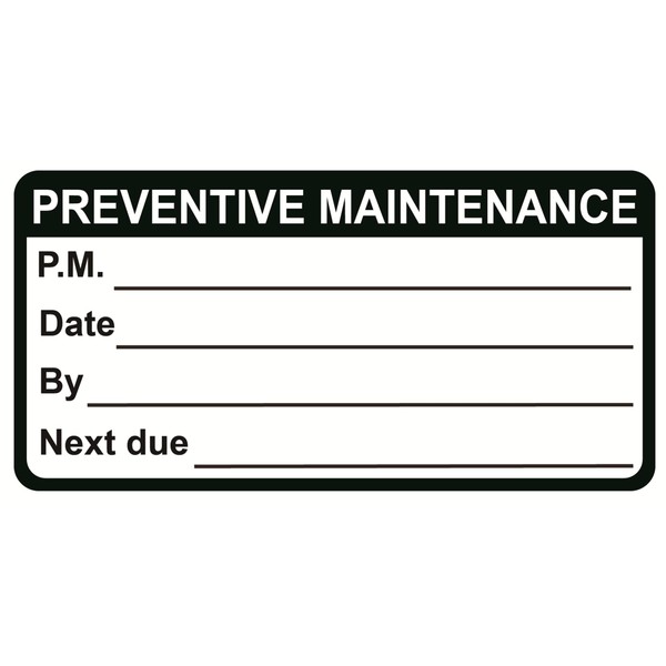 Small Preventive Maintenance Stickers,1x2inch 200pcs Preventive Maintenance Waterproof Stickers for