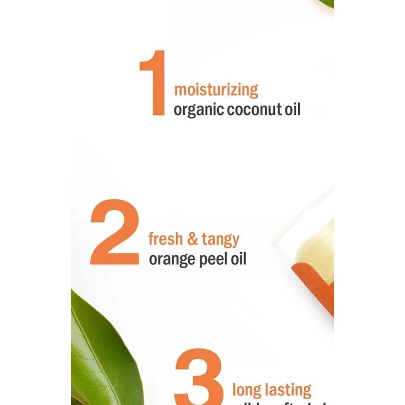 Bálsamo Labial De Naranja Paquete De 3 Orgánico Vegano Sin
