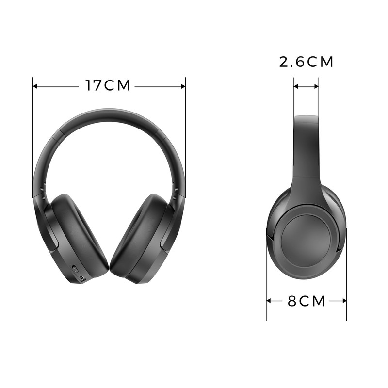 BYDGUMEI L50 Noise-Cancelling Headphones, Wireless Over-Ear Bluetooth Headphones, 50-Hour Playback