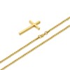 Ursteel Gold Stainless Steel Necklace for Men, 22" Guys Cross