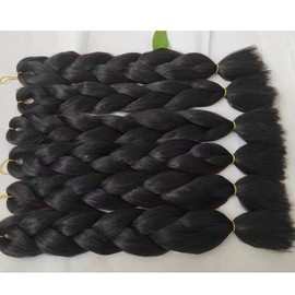Jumbo Braiding Hair Extensions, Colourful Synthetic Hair, Heat Resistant Hair, for DIY, Crochet Box Braids, Ombre Purple 100 g/pcs, 60 cm / 23.62 inches