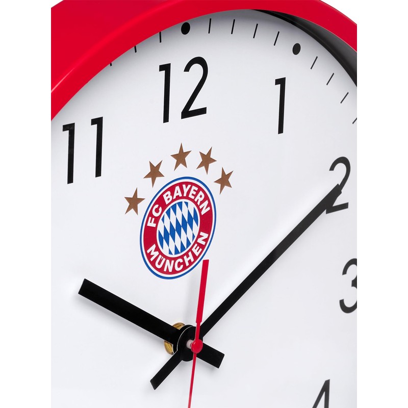 FC Bayern München Logo Wall Clock Red / White