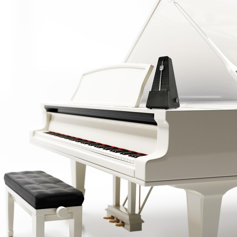 keepdrum JPQ101BK Mechanical metronome Clock transmitter 40-204 bpm Black