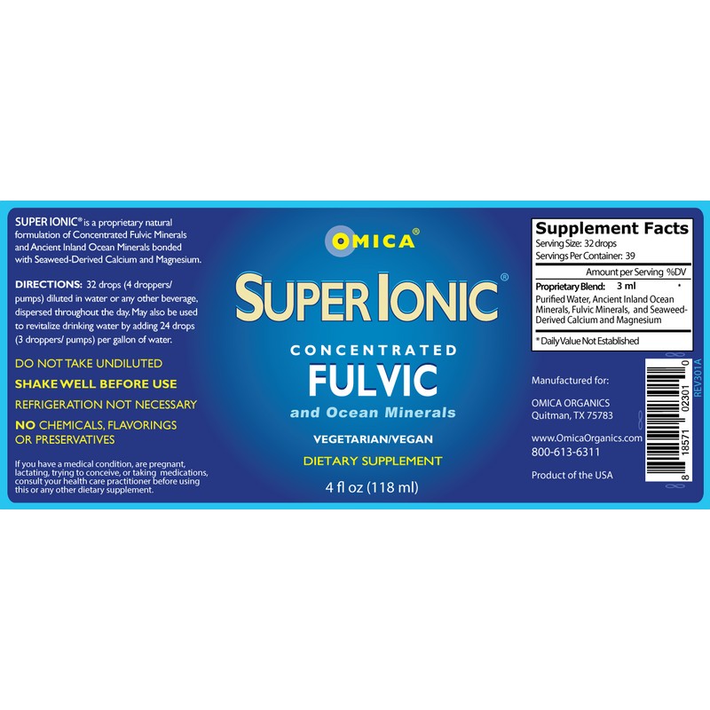 Omica Organics SuperIonic Fulvic Minerals (4 fl oz)