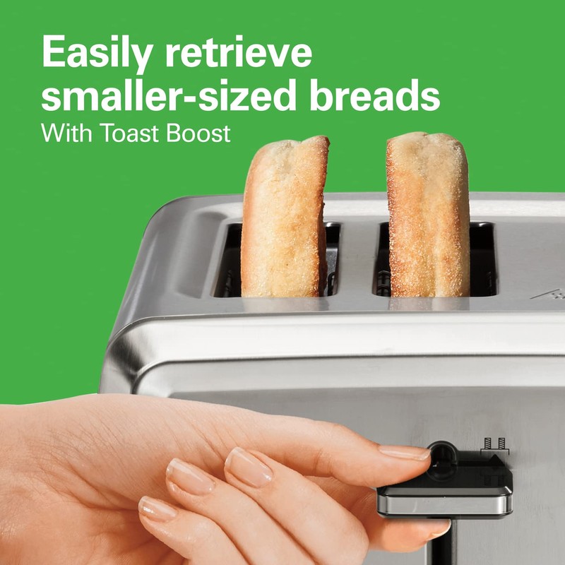 Hamilton Beach 4 Slice Toaster with Extra-Wide Slots, Bagel Setting,
