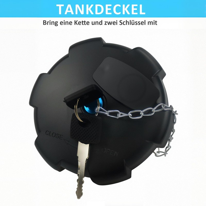 Meyola 80 mm Fuel Cap Black with 2 Keys, Chain