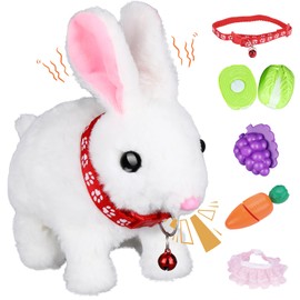 Bunny Plush with Jumping Action, Wiggling Ears, and Twitching Nose, Perfect Easter, Christmas & Birthday Gift for Kids Aged 3-6 – Bunny Toys for Kids, Rabbit Stuffed Animal with Sounds and Movements