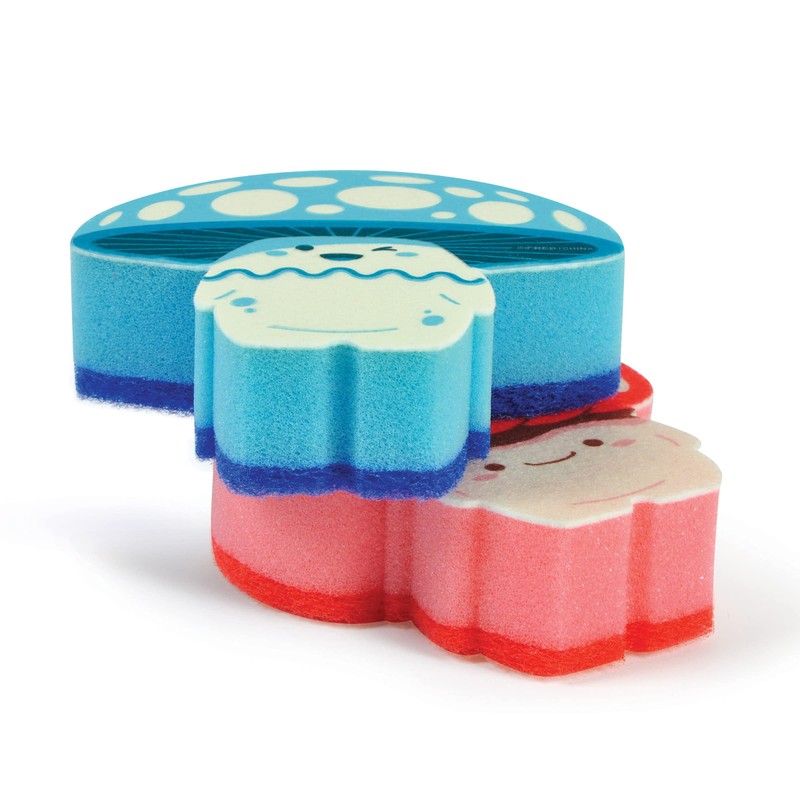 Genuine Fred Fun Guys, Mushroom Kitchen Sponges, Set of 2,