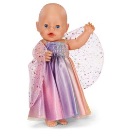 BABY born Rainbow Dress, Doll Dress with Wings and Glitter for 43cm Dolls, For Children Aged 3+, 836132 Zapf Creation