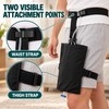 Black Urinary Drainage Bag Holder Pouch with Waist and Thigh