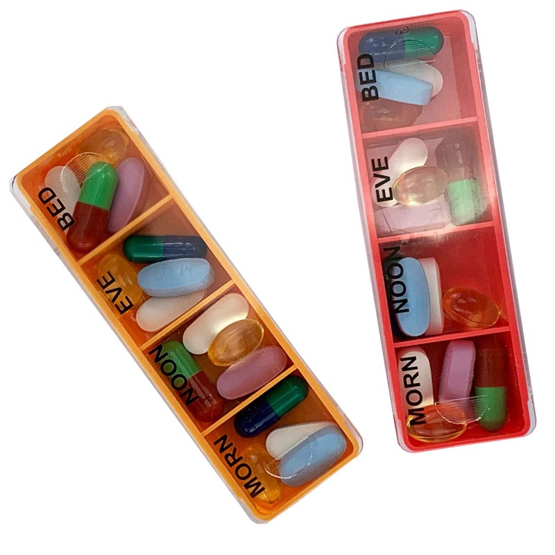 JFA Medical Weekly Stackable Pill Box Organiser/Reminder for Medicines Supplements,