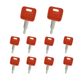 Narcilors 10 Pcs AT194969 AT147803 H800 Ignition Keys Replacement for JDeere Excavator Enclosure Dozer Fiat Hitachi New Holland Dump Trucks Dozers Motor Gaders