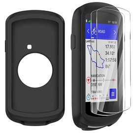 Moorovgi Displayschutzfolien aus Gehärtetem Glas+Hülle Kompatibel mit Garmin Edge 1040,Schutzfolie Displayschutzfolie GPS Bike Computer Zubehör für Garmin Edge 1040 (Schwarz)