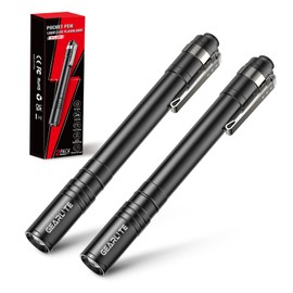LETMY LED Pen Light 2 Pack, Lightweight, Small Bright Pen Flashlight with Clip, Waterproof Portable Pocket Flashlight for Home, Walking Emergency, Inspection