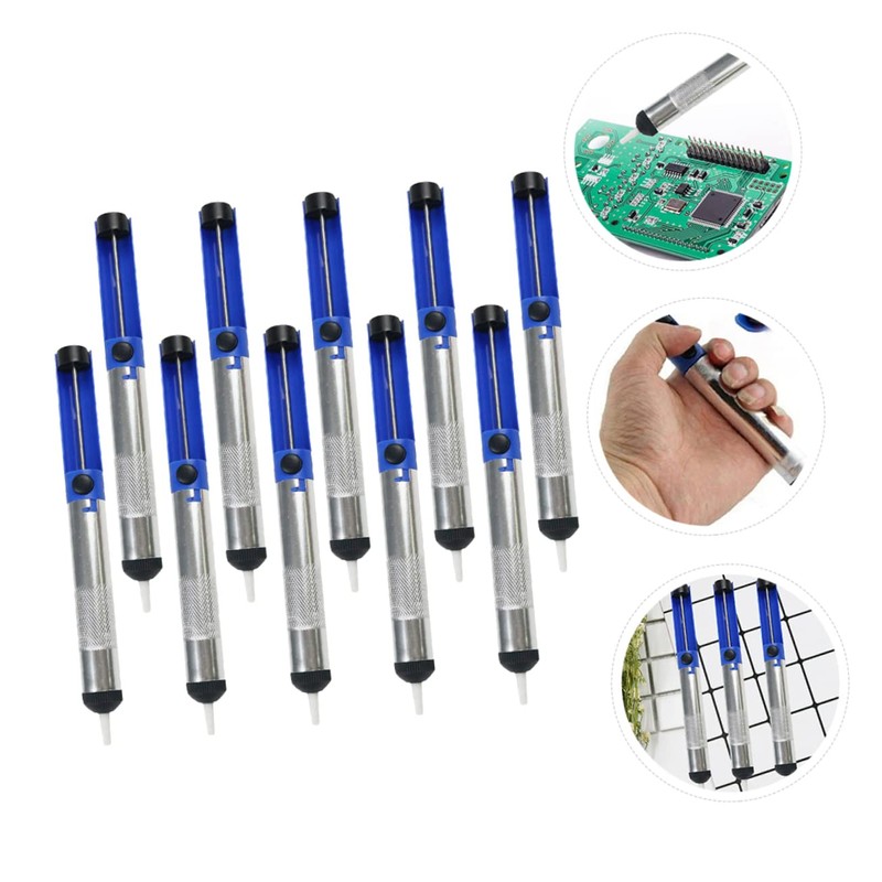 Operitacx 10pcs Solder Sucker Desoldering Pump Kit High Pressure Vacuum
