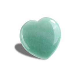 CrystalTears Green Aventurine Heart Stone 60 mm Large Crystals Healing Stones Heart Shape Worry Stone Reiki Healing Gemstone Amullet Spiritual Gifts for Women