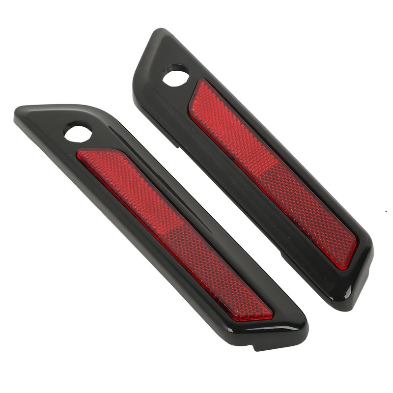 XFMT Black Saddlebag Hinge Latch Covers For Harley Touring Road