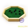 Heavy Duty 12 Inch Octagonal Wooden Dice Tray with Felt