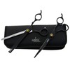 Kit Tijeras Profesionales Aashta Para Estilista/Barber/Peluquero 7" (NEGRO)