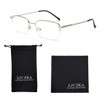 LJCZKA Blue Light Filter Glasses Half Frame Rectangular Men Glasses