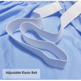 iMaylex Wrap Around Brushed Polyester Microfiber Bed Skirt with Adjustable Elastic Belt, Pleated Dust Ruffle with 16 Inch Drop, Bed Frame Cover, Easy Fit and Care, Light Blue, Queen