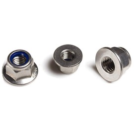 FullerKreg (Pack of 20) M6 x 1.0 18-8 Stainless Steel DIN 6926 Hex Flange Nylon Insert Lock Nuts, Bright Finish