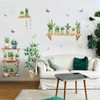 Peacoblue Potted Plants Wall Stickers Decals Decor Removable Peel and