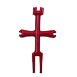 Juglok 4 - sided pop - up drain filter wrench, suitable for bathroom and shower tray tools, used for installing and removing sink pop - up sockets and bathtub filters (red)