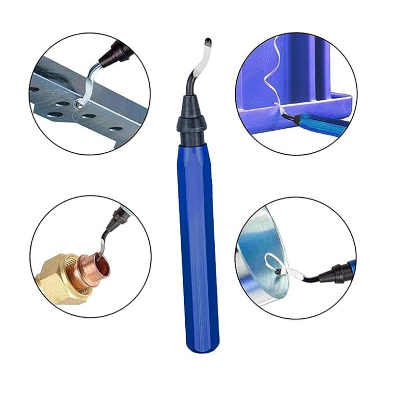 LimCryspp Metal Deburring Tool, With 10 High-Speed Steel Blades, Suitable